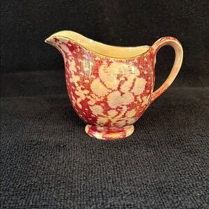 Royal Winton Grimwades England Floral Red and White Ceramic Pitcher